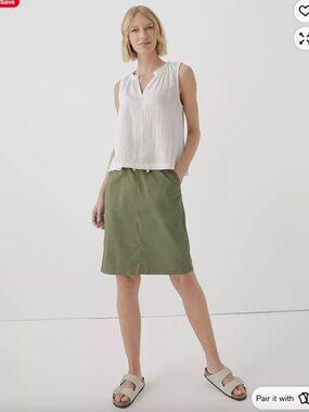 Pact Daily Twill Skirt Size L